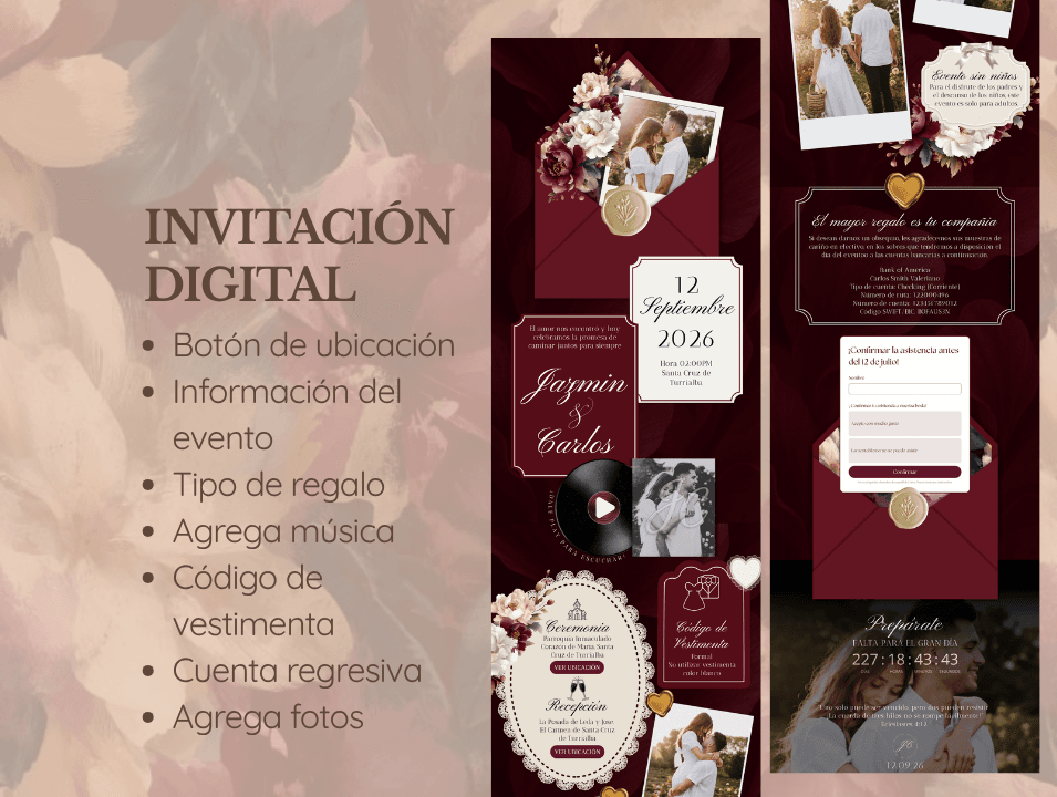 Invitación de Boda Vintage · imagen 3